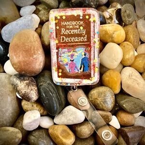 Handbook for the Recently Deceased ID Badge Reel - Colorful Novelty